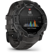 Garmin Instinct 3 okosóra - 50mm, AMOLED kijelző, strapabíró, GPS, fekete, sötétszürke szíj