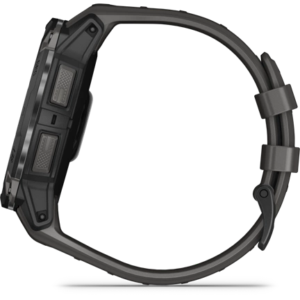 Garmin Instinct 3 okosóra - 50mm, AMOLED kijelző, strapabíró, GPS, fekete, sötétszürke szíj