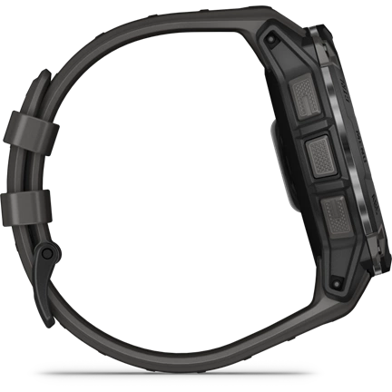 Garmin Instinct 3 okosóra - 50mm, AMOLED kijelző, strapabíró, GPS, fekete, sötétszürke szíj