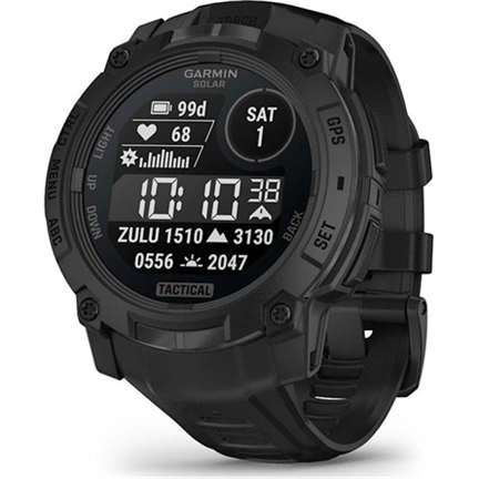 Garmin Instinct 3 okosóra - 50mm, strapabíró, napelemes, GPS, fekete, Tactical Edition