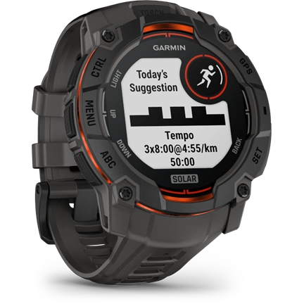 Garmin Instinct 3 okosóra - 50mm, strapabíró, napelemes, GPS, fekete, sötétszürke szíj Garmin Instinct 3 okosóra - 50mm, strapabíró, napelemes, GPS, fekete, sötétszürke szíj