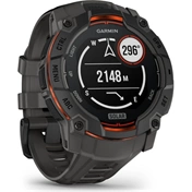 Garmin Instinct 3 okosóra - 50mm, strapabíró, napelemes, GPS, fekete, sötétszürke szíj