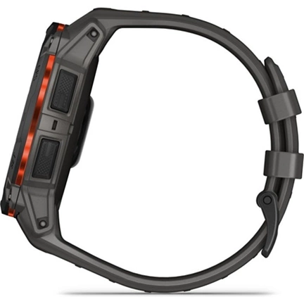 Garmin Instinct 3 okosóra - 50mm, strapabíró, napelemes, GPS, fekete, sötétszürke szíj