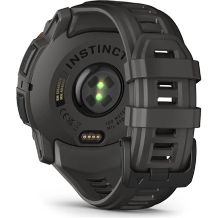 Garmin Instinct 3 okosóra - 50mm, strapabíró, napelemes, GPS, fekete, sötétszürke szíj
