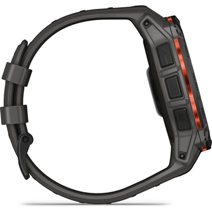 Garmin Instinct 3 okosóra - 50mm, strapabíró, napelemes, GPS, fekete, sötétszürke szíj