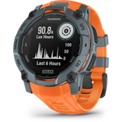 Garmin Instinct 3 okosóra - 50mm, strapabíró, napelemes, GPS, twilight (szürke), solstice (narancs) szíj Garmin Instinct 3 okosóra - 50mm, strapabíró, napelemes, GPS, twilight (szürke), solstice (narancs) szíj