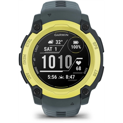 Garmin Instinct E okosóra - 40mm, strapabíró, GPS, electric lime, twilight (szürke) szíj