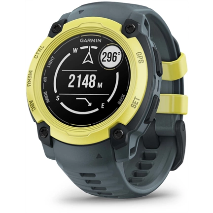 Garmin Instinct E okosóra - 40mm, strapabíró, GPS, electric lime, twilight (szürke) szíj