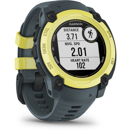 Garmin Instinct E okosóra - 40mm, strapabíró, GPS, electric lime, twilight (szürke) szíj