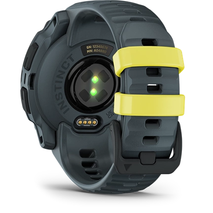 Garmin Instinct E okosóra - 40mm, strapabíró, GPS, electric lime, twilight (szürke) szíj