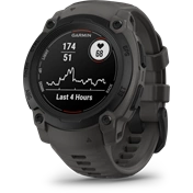 Garmin Instinct E okosóra - 40mm, strapabíró, GPS, fekete, sötétszürke szíj