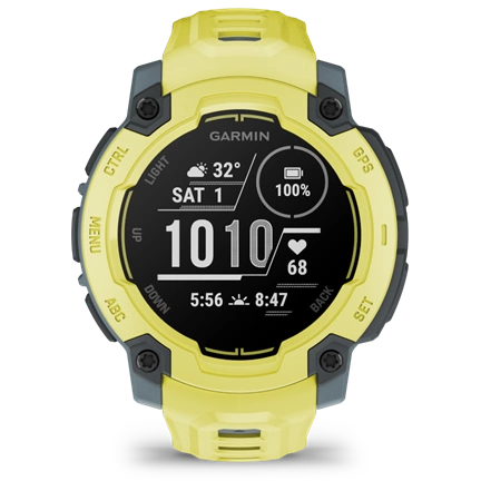 Garmin Instinct E okosóra - 45mm, strapabíró, GPS, electric lime, twilight (szürke) szíj