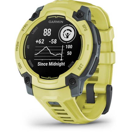 Garmin Instinct E okosóra - 45mm, strapabíró, GPS, electric lime, twilight (szürke) szíj