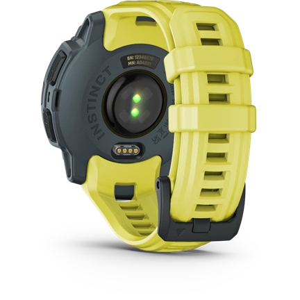 Garmin Instinct E okosóra - 45mm, strapabíró, GPS, electric lime, twilight (szürke) szíj