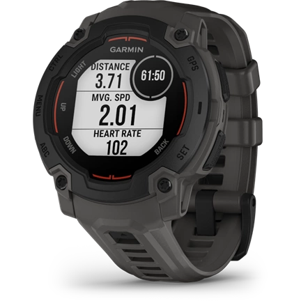 Garmin Instinct E okosóra - 45mm, strapabíró, GPS, fekete, sötétszürke szíj Garmin Instinct E okosóra - 45mm, strapabíró, GPS, fekete, sötétszürke szíj