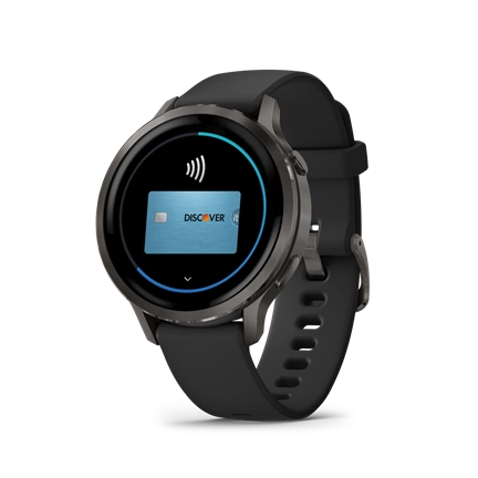 Garmin Venu 4 okosóra - 41mm, palaszürke tok fekete szilikonszíjjal