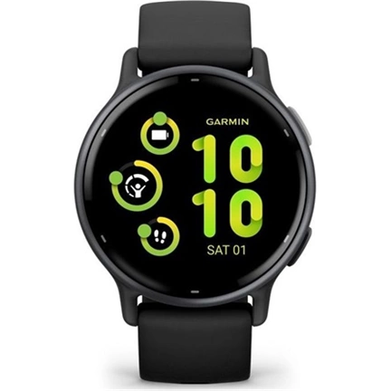 Garmin vívoactive 5 fitness okosóra - szürke alumíniumkeret, fekete tok és szilikonszíj