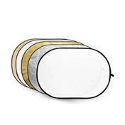 Godox 5-in-1 Gold, Silver, Soft Gold, White, Transparent Reflector disc - 60x90cm (RFT-06) Godox 5-in-1 Gold, Silver, Soft Gold, White, Transparent Reflector disc - 60x90cm (RFT-06)
