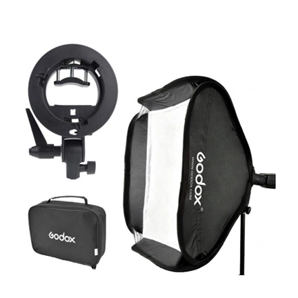 Godox 60x60cm-es softbox S-type rendszervakukhoz tartóval és hordtáskával SFUV6060