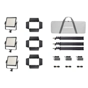 Godox LP400Bi K3 Black Litemons Bi color LED Light Panel 3 light kit