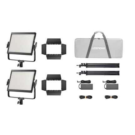 Godox LP600R K2 Black Litemons RGB LED Light Panel 2 light kit