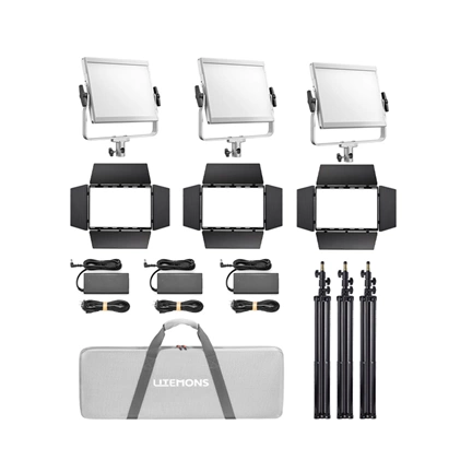 Godox Litemons LP600R RGB LED Light Panel 3 light kit