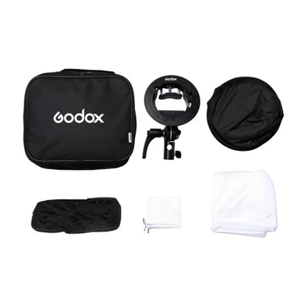 Godox S2-type Bracket Bowens + Softbox 80x80cm + Grid