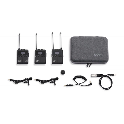 Godox UHF Wireless & Lavalier Microphone Double Kit (2x TX1 /1x RX1 /2x LMS-12 AXL) Godox UHF Wireless & Lavalier Microphone Double Kit (2x TX1 /1x RX1 /2x LMS-12 AXL)