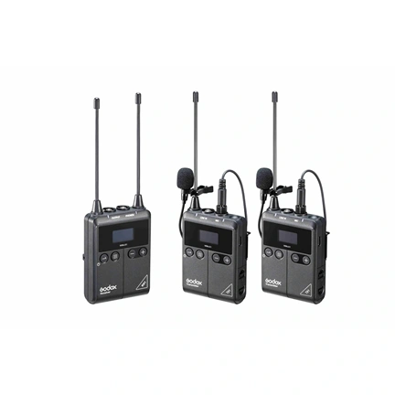 Godox UHF Wireless & Lavalier Microphone Double Kit (2x TX1 /1x RX1 /2x LMS-12 AXL)