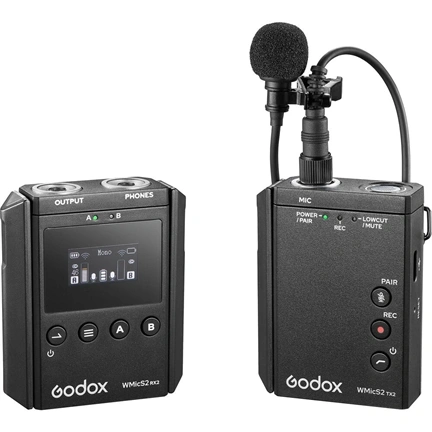 Godox WMicS2 Kit 1 UHF Vezeték nélküli mikrofonrendszer