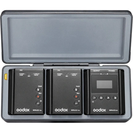 Godox WMicS2 Kit 2 UHF Vezeték nélküli mikrofonrendszer