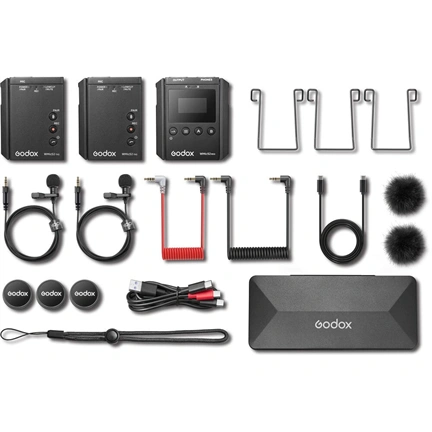 Godox WMicS2 Kit 2 UHF Vezeték nélküli mikrofonrendszer