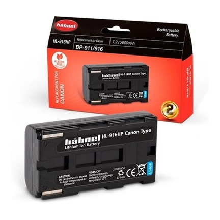 HAHNEL HL-916HP akkumulátor (Canon BP-911/916 2600 mAh)