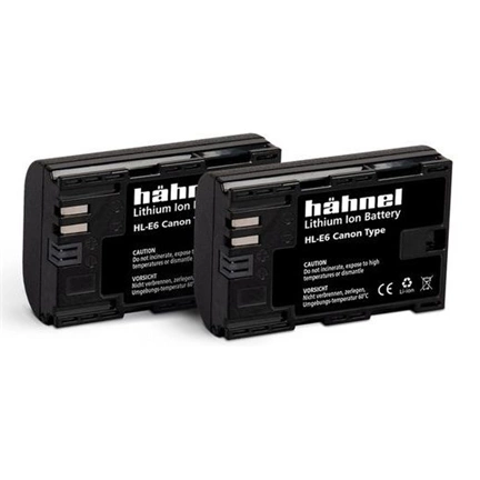 HAHNEL HL-E6 TWIN PACK akkumulátor szett (Canon LP-E6 1650 mAh)