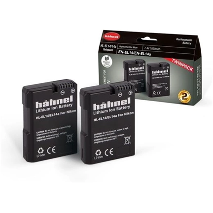 HAHNEL HL-EL14/14A TWIN PACK akkumulátor szett (Nikon EN-EL14/14A 1050 mAh)