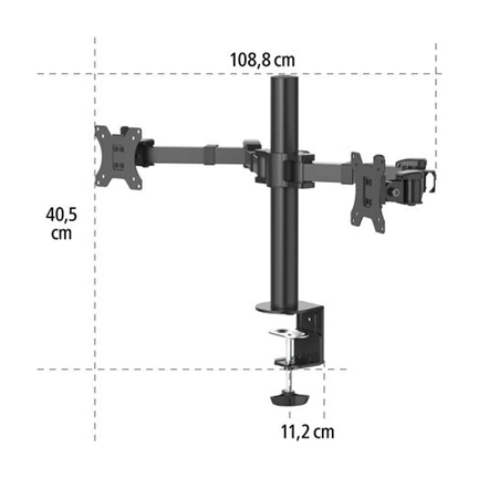 HAMA monitorkar "Dupla" Full Motion, 100x100, 2x35"-ig