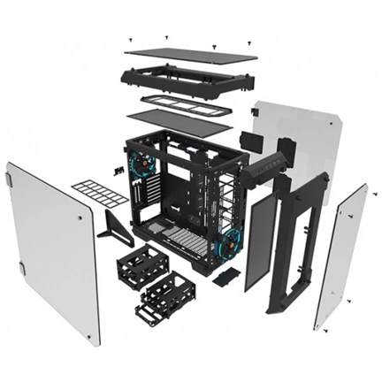 HÁZ Thermaltake View 71 TG Midi-Tower, Tempered Glass - black