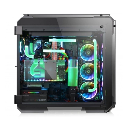 HÁZ Thermaltake View 71 Tempered Glass RGB Edition táp nélküli ATX számítógépház fekete HÁZ Thermaltake View 71 Tempered Glass RGB Edition táp nélküli ATX számítógépház fekete