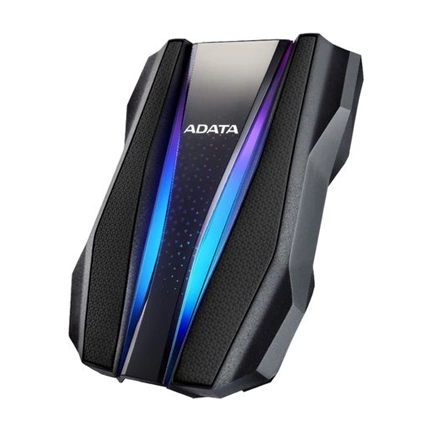 HDD ADATA HD770G 1TB USB3.2 ütésálló, RGB, Fekete