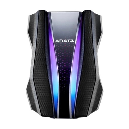 HDD ADATA HD770G 1TB USB3.2 ütésálló, RGB, Fekete