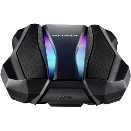HDD ADATA HD770G 1TB USB3.2 ütésálló, RGB, Fekete