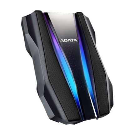 HDD ADATA HD770G 1TB USB3.2 ütésálló, RGB, Fekete
