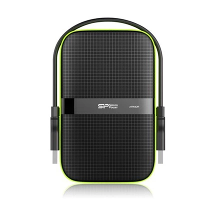 HDD EXT Silicon Power Armor A60 1TB Fekete/Zöld