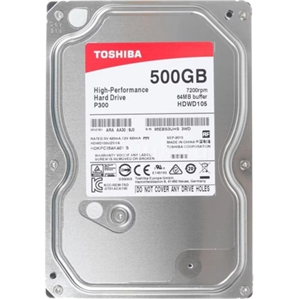 HDD TOSHIBA P300 500G 7200RPM 64MB SATA 3,5"