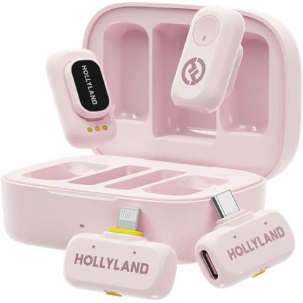 HOLLYLAND LARK A1 COMBO CLOUD PINK, WITH USB-C+ LIGHTNING