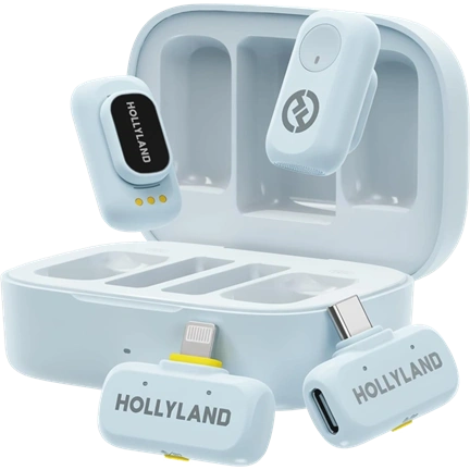 HOLLYLAND LARK A1 COMBO SKY BLUE, WITH USB-C+ LIGHTNING