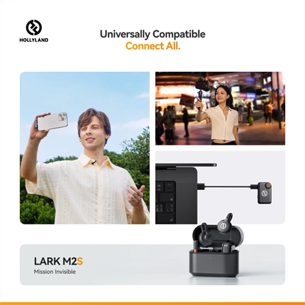 HOLLYLAND LARK M2S COMBO Vezeték Nélküli Mikrofon Szürke