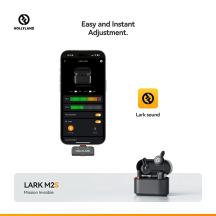 HOLLYLAND LARK M2S DUO USB-C Vezeték Nélküli Mikrofon Szürke