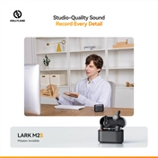 HOLLYLAND LARK M2S DUO USB-C Vezeték Nélküli Mikrofon Szürke