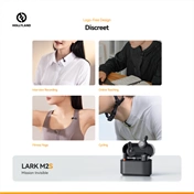 HOLLYLAND LARK M2S DUO USB-C Vezeték Nélküli Mikrofon Szürke